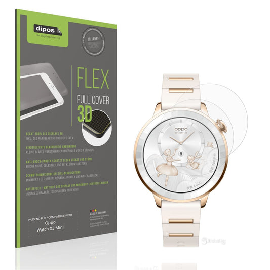 2x Full Cover Schutzfolie matt für Oppo Watch X3 M (1)