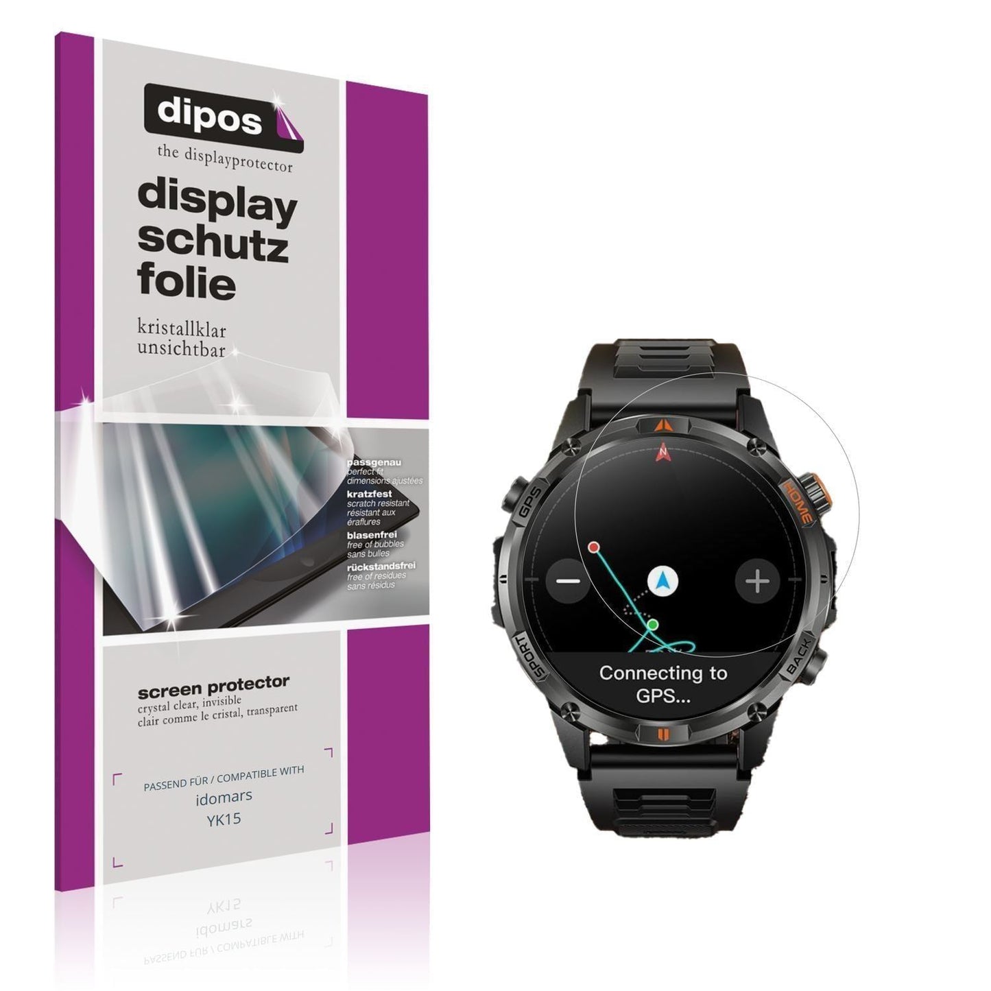 6x Schutzfolie klar für idomars YK15 Display-Schut (1)