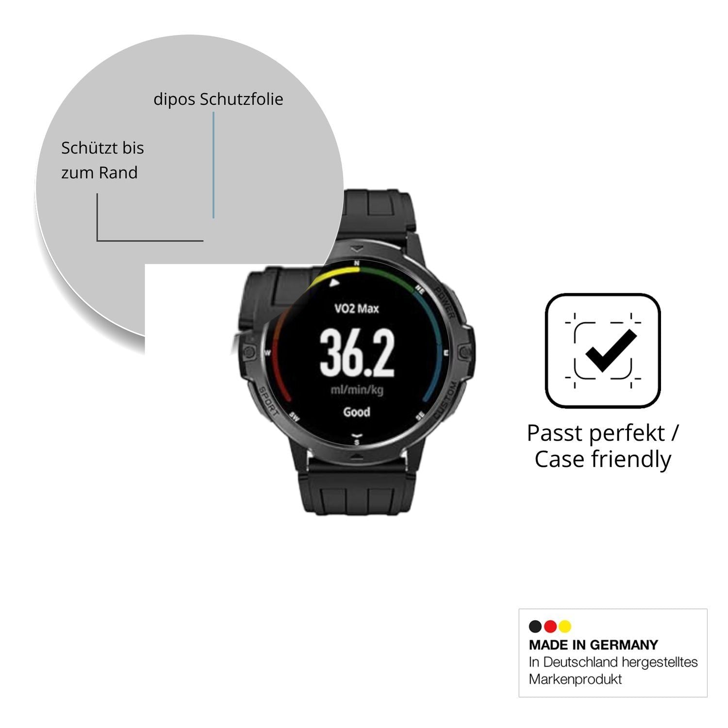 2x 9H Schutzfolie für viqee 1.46 Zoll Smartwatch P (6)