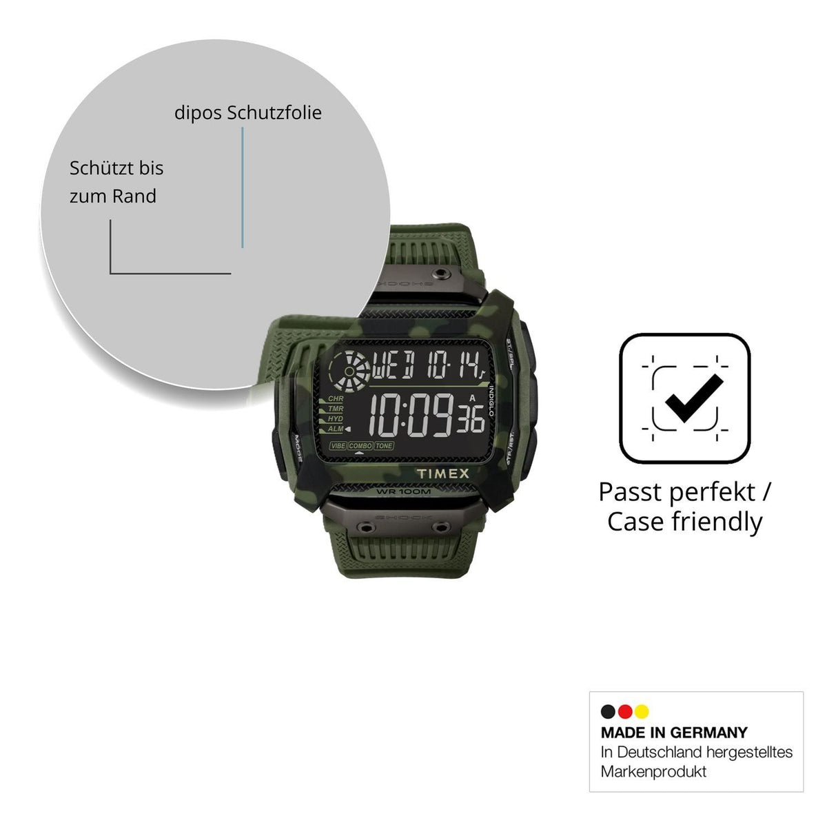2x 9H Schutzfolie für Timex Command Shock Panzerfo (6)