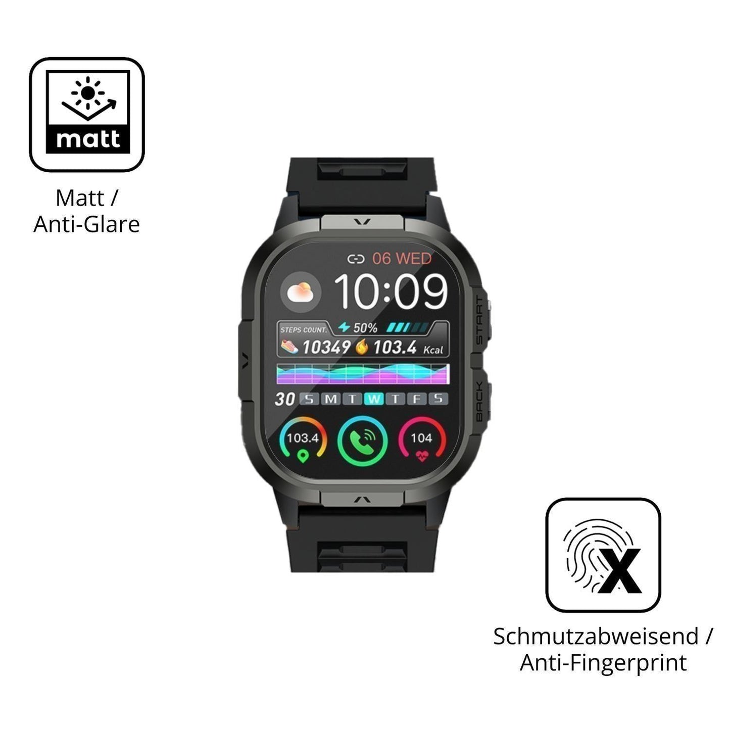 6x Schutzfolie matt für zhizhi P110 Display-Schutz (5)
