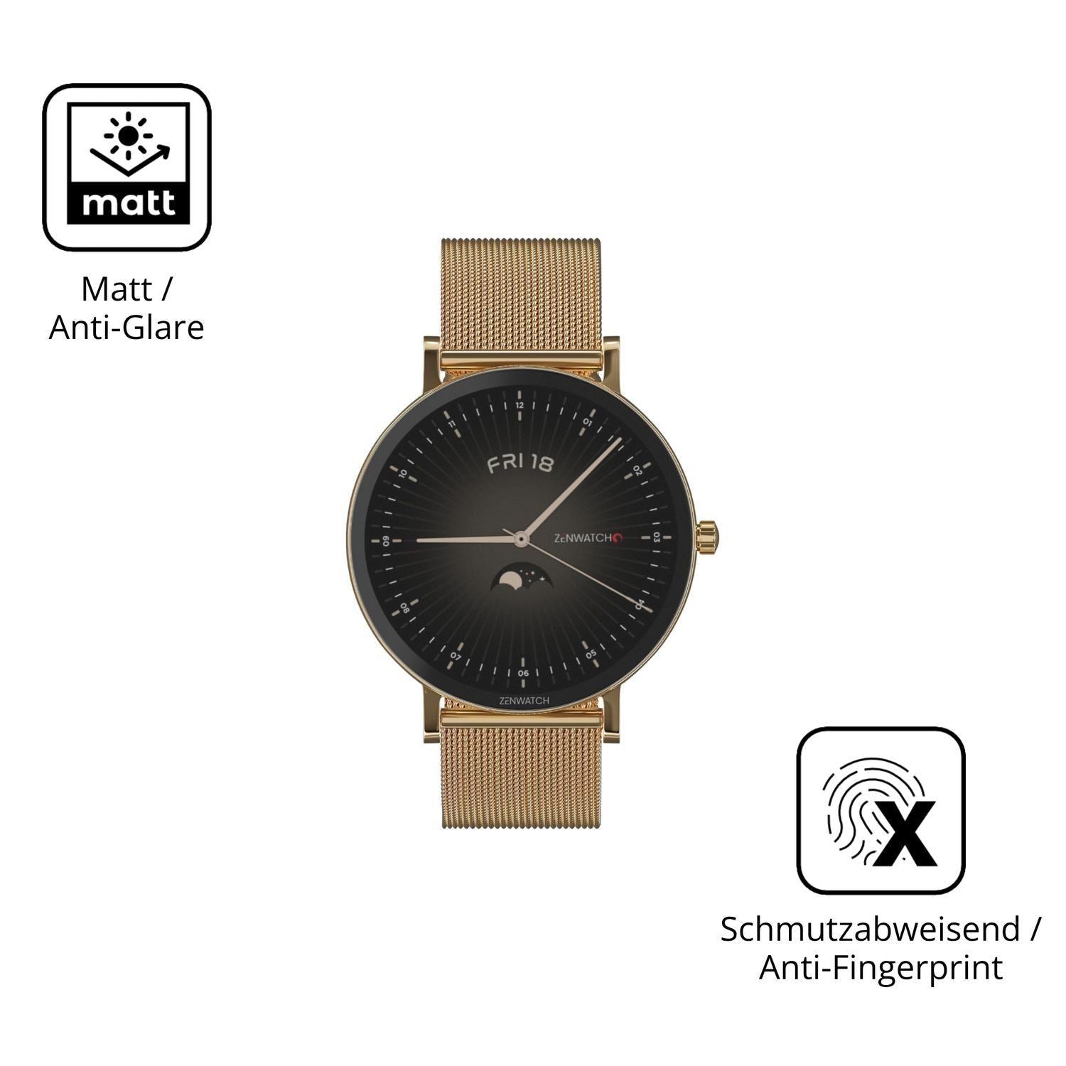 6x Schutzfolie matt für Zenwatch Venice Pro 2.0 Di (5)