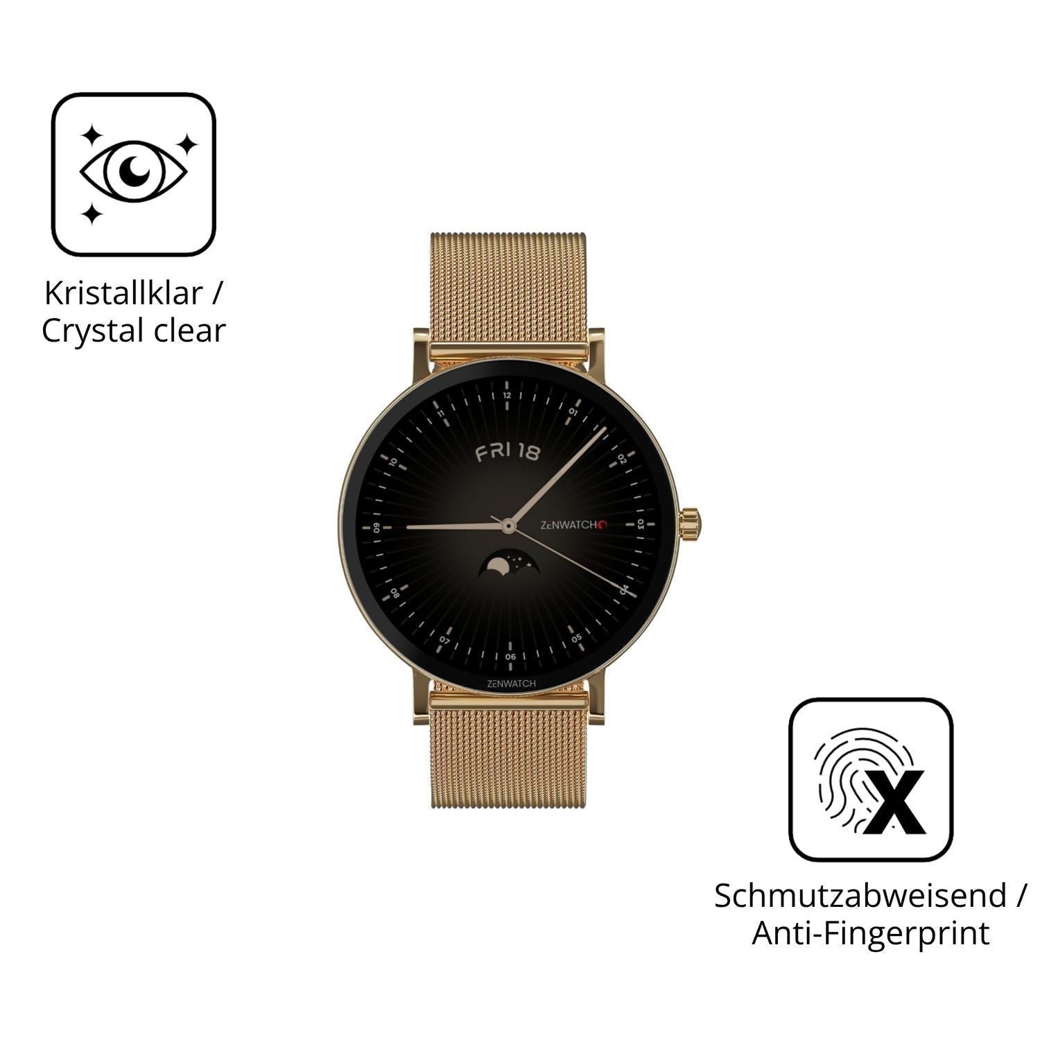 2x 9H Schutzfolie für Zenwatch Venice Pro 2.0 Panz (5)