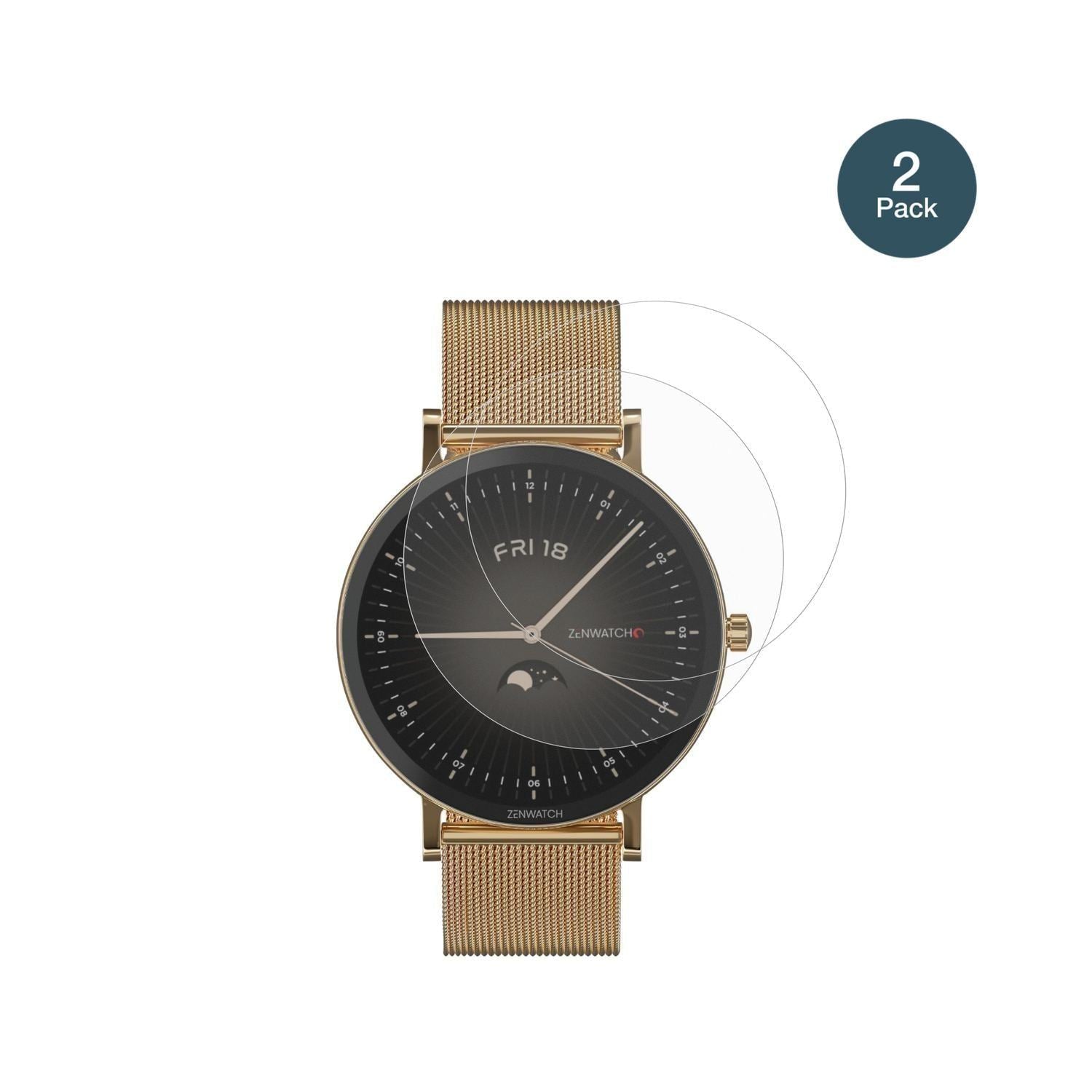 2x 9H Schutzfolie matt für Zenwatch Venice Pro 2.0 (2)