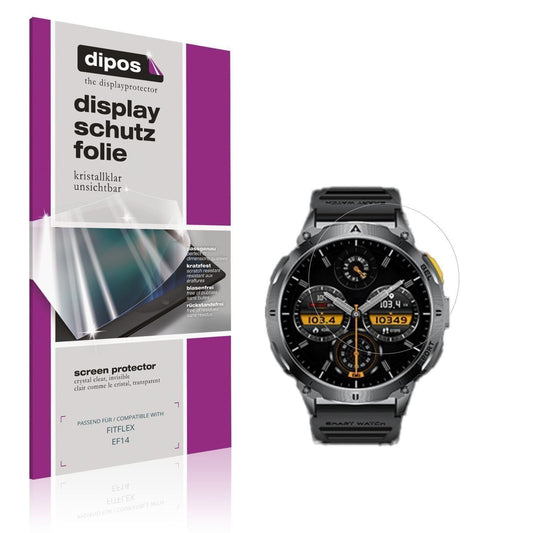 6x Schutzfolie klar für FITFLEX EF14 Display-Schut (1)