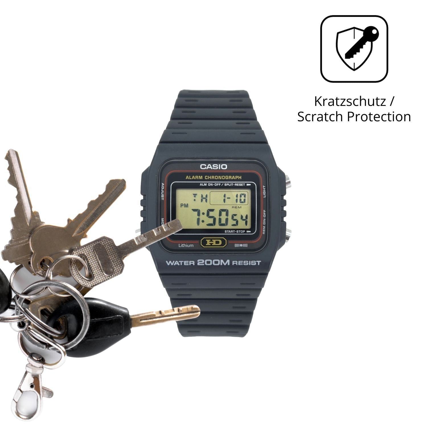 6x Schutzfolie klar für Casio DW-260 Display-Schut (4)