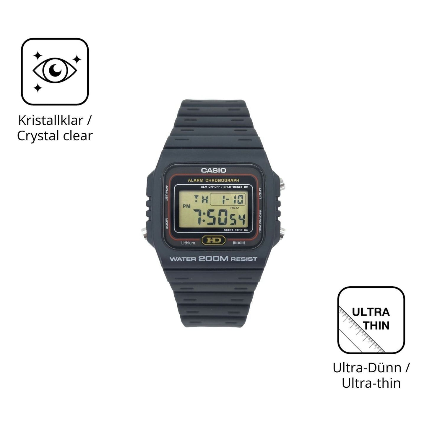 6x Schutzfolie klar für Casio DW-260 Display-Schut (5)