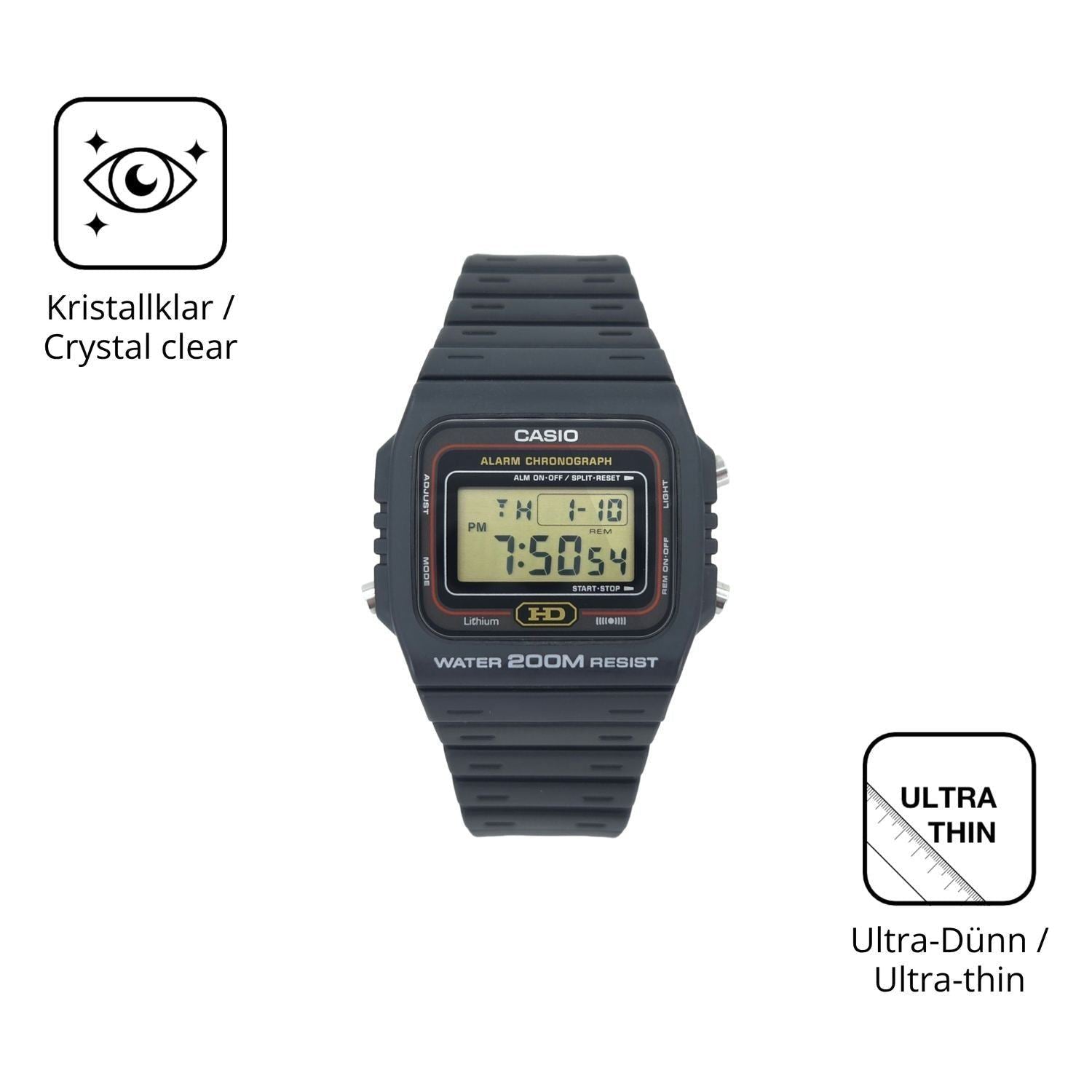 6x Schutzfolie klar für Casio DW-260 Display-Schut (5)
