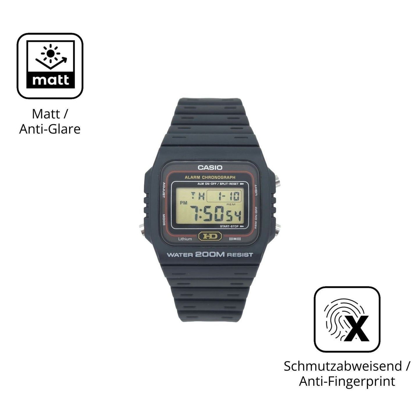 6x Schutzfolie matt für Casio DW-260 Display-Schut (5)