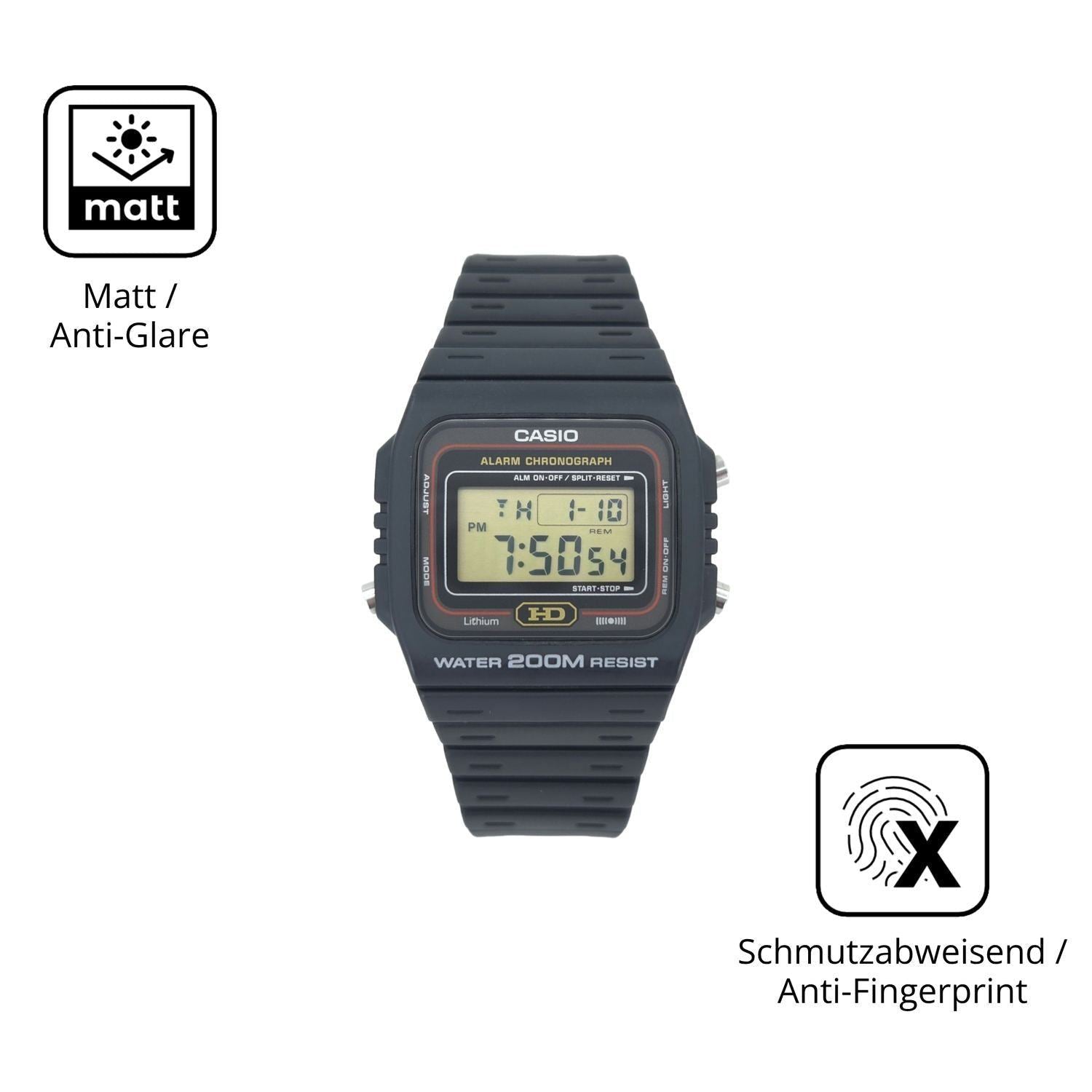 6x Schutzfolie matt für Casio DW-260 Display-Schut (5)