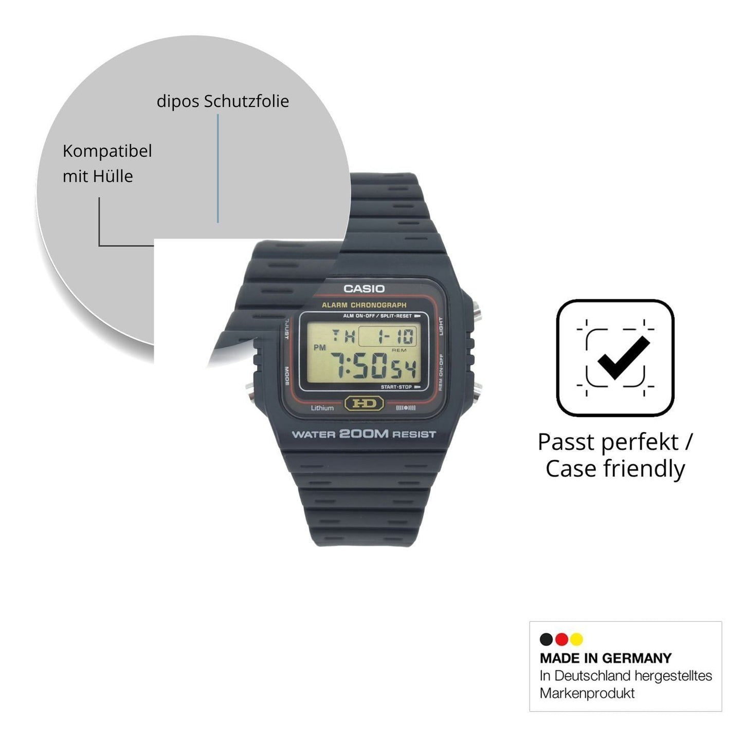 6x Schutzfolie matt für Casio DW-260 Display-Schut (6)
