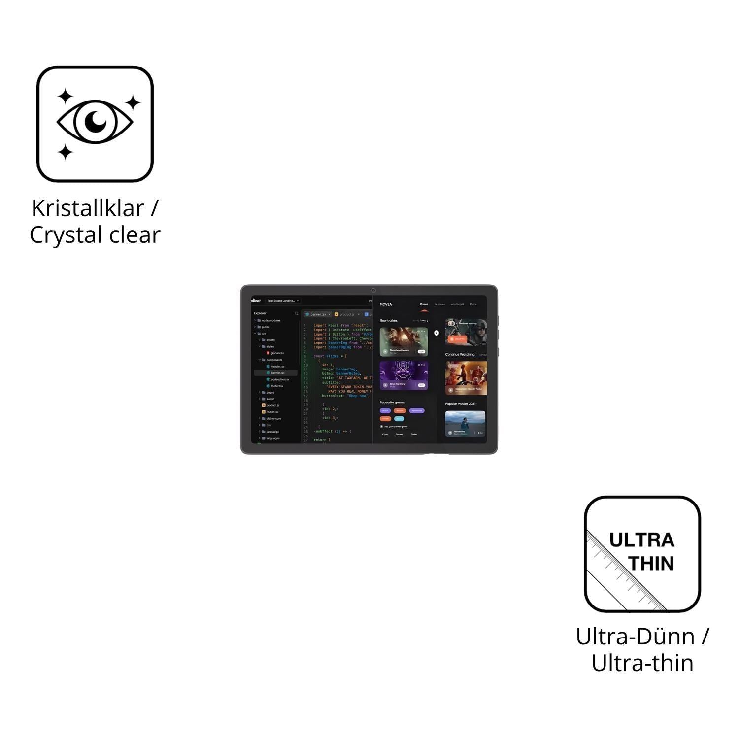 2x Schutzfolie klar für C idea P1300 Display-Schut (5)