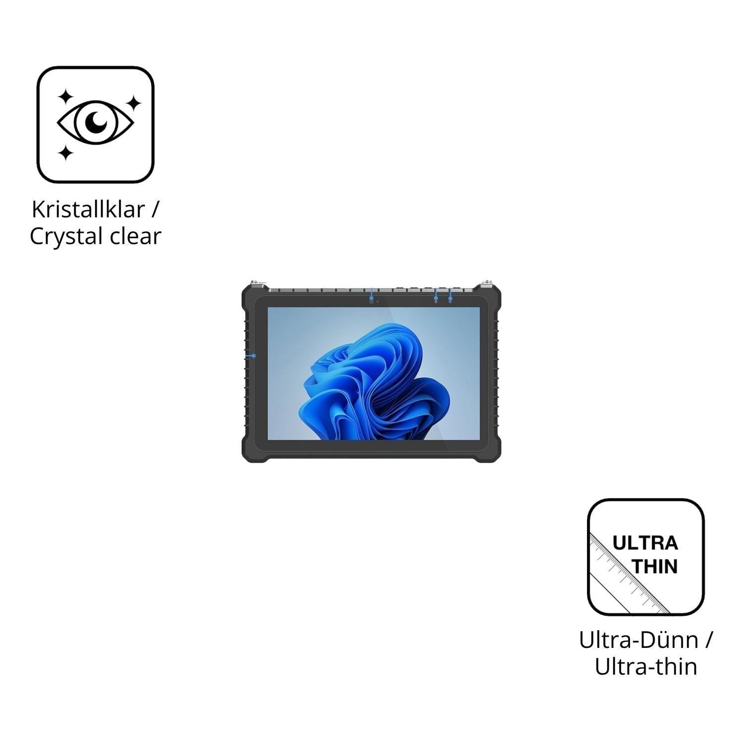2x Schutzfolie klar für NORQIN 10.1 Rugged Tablet  (5)