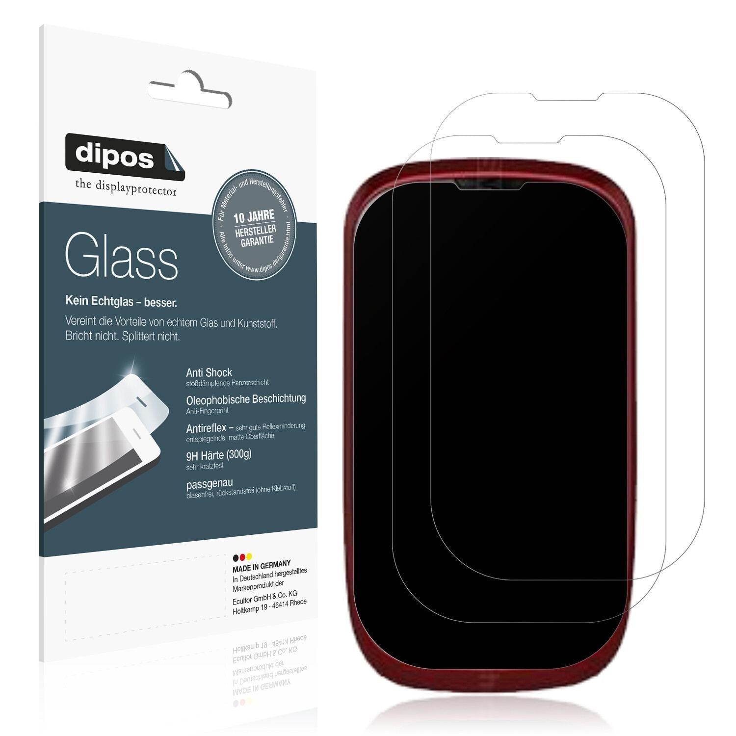 2x 9H Schutzfolie matt für Coolpad 8020 Panzerfoli (1)