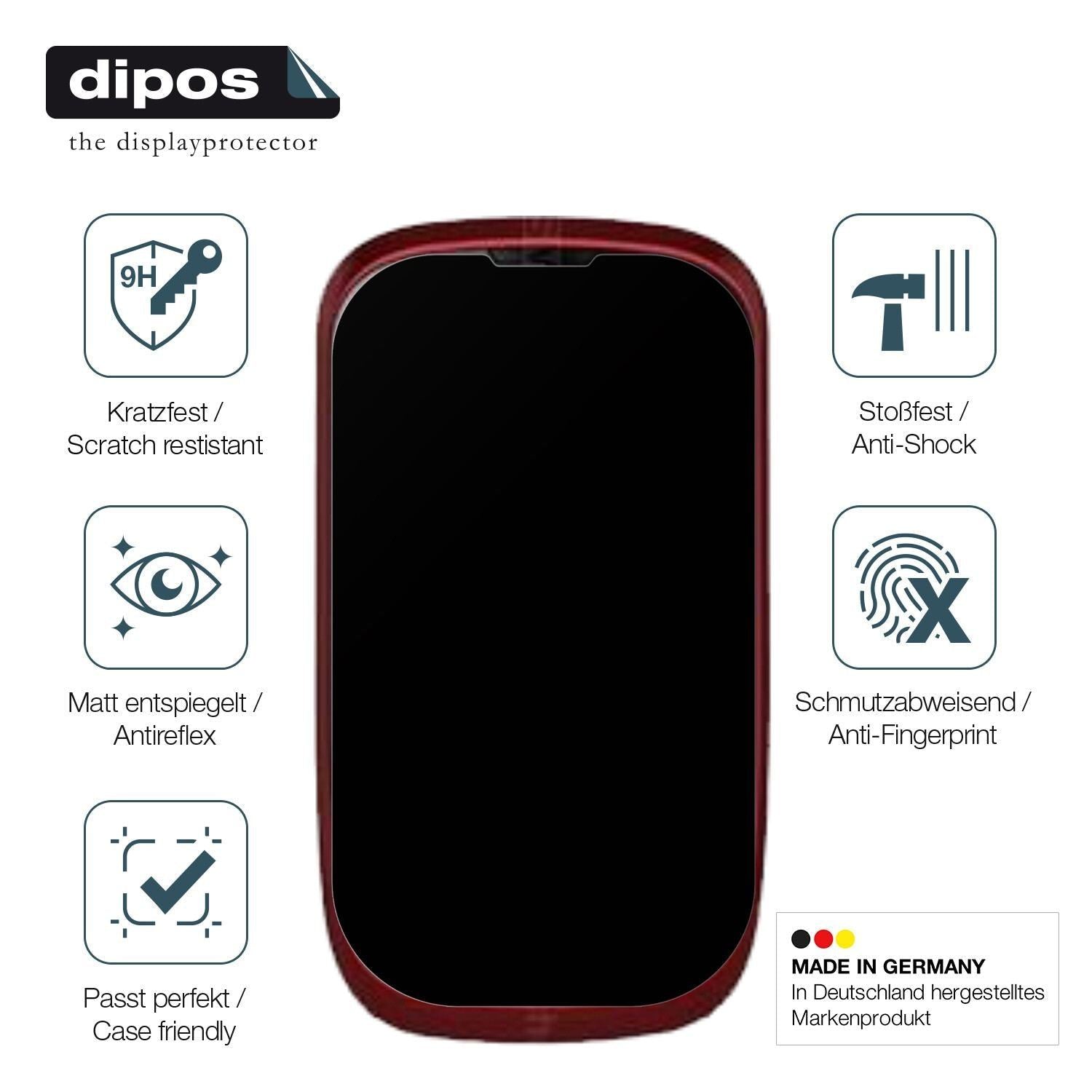 2x 9H Schutzfolie matt für Coolpad 8020 Panzerfoli (7)