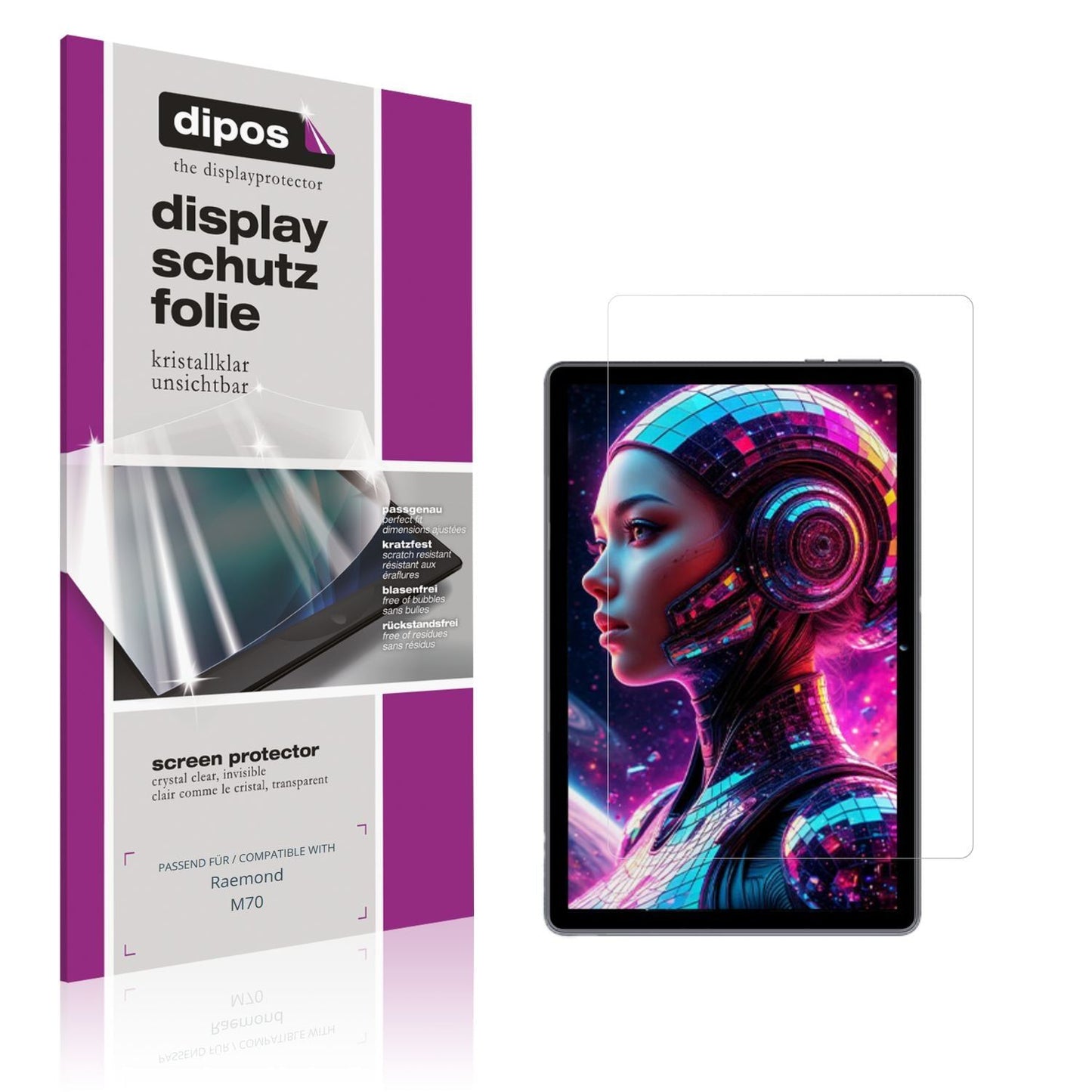 2x Schutzfolie klar für Raemond M70 Display-Schutz (1)