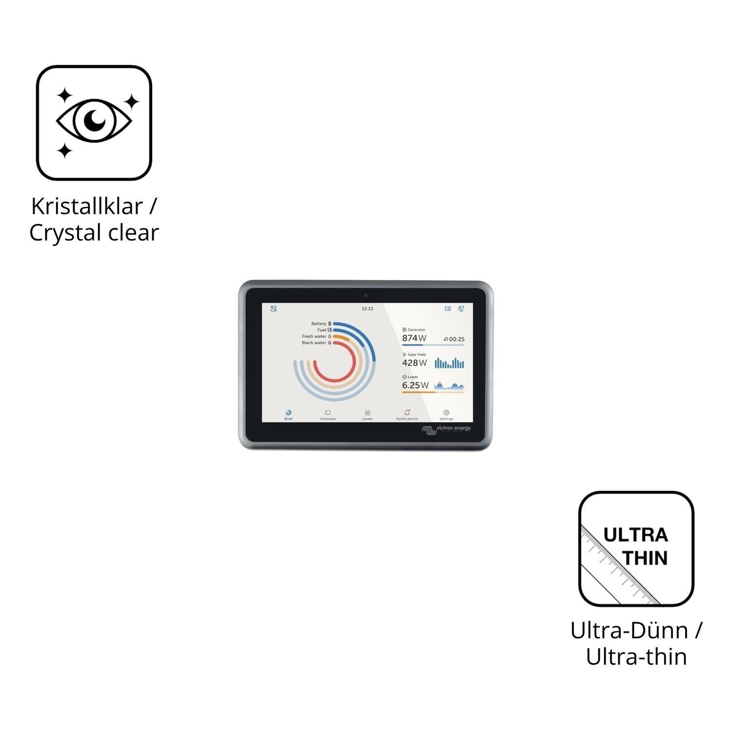2x Schutzfolie klar für Victron Ekrano GX Display- (5)