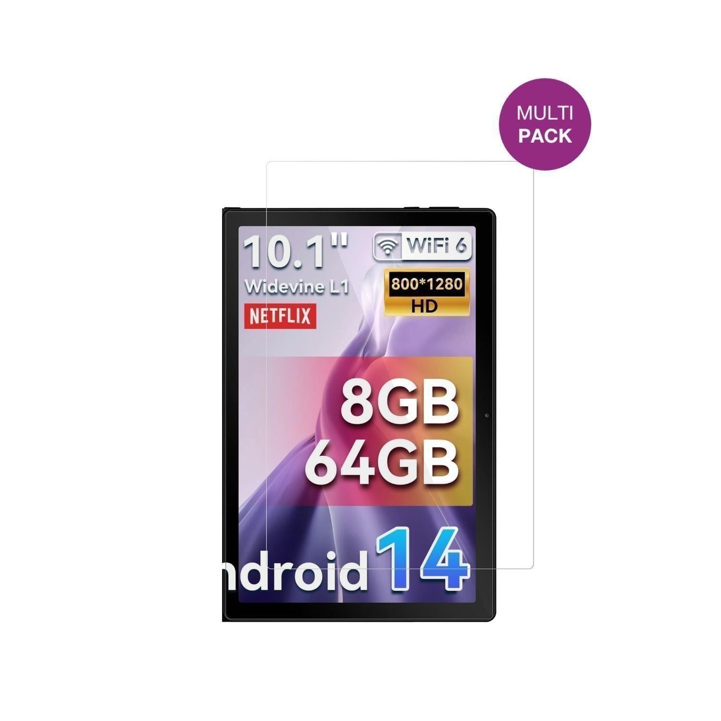 2x Schutzfolie klar für Laptok LA10BK Display-Schu (2)