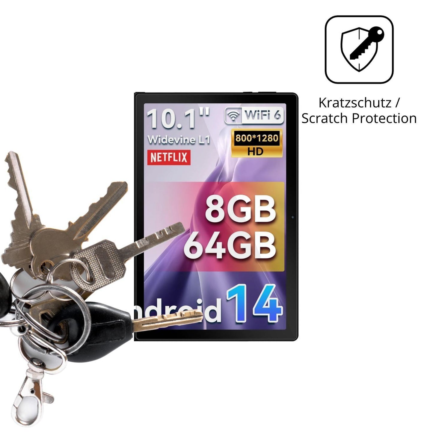 2x Schutzfolie klar für Laptok LA10BK Display-Schu (4)