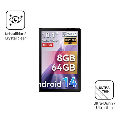 2x Schutzfolie klar für Laptok LA10BK Display-Schu (5)