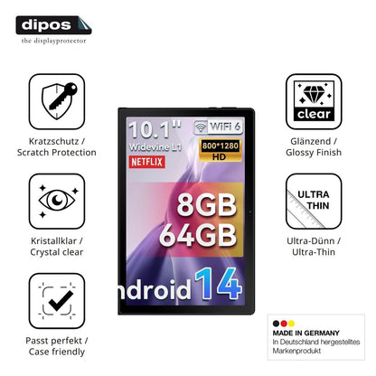 2x Schutzfolie klar für Laptok LA10BK Display-Schu (7)