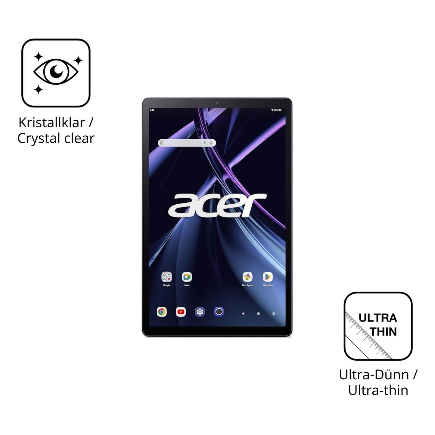 2x Schutzfolie klar für Acer Iconia Tab A11 Displa (5)