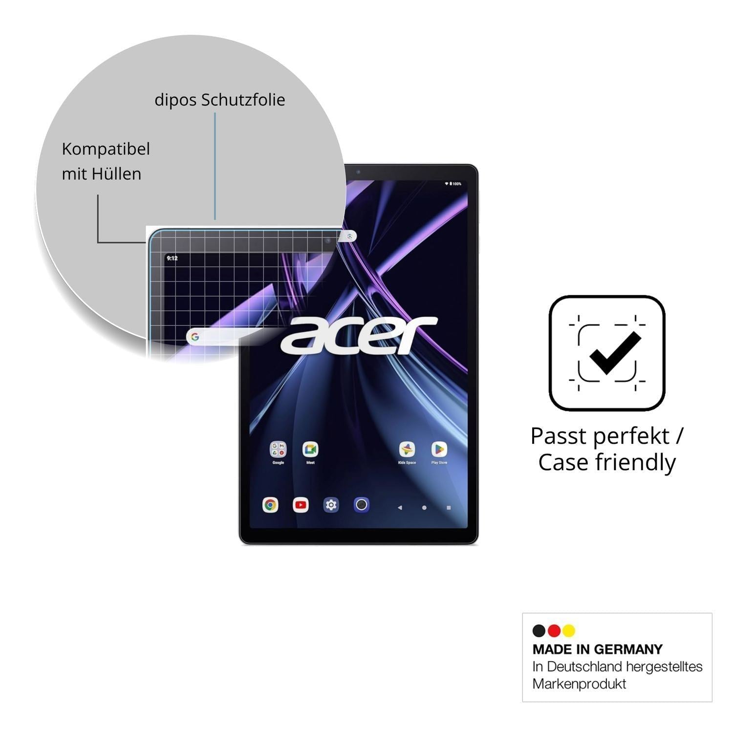 2x Schutzfolie klar für Acer Iconia Tab A11 Displa (6)