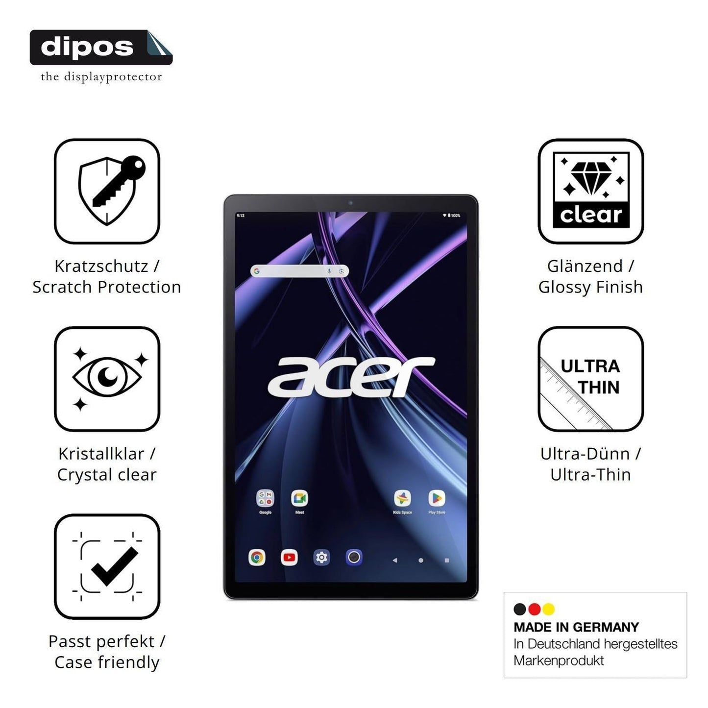 2x Schutzfolie klar für Acer Iconia Tab A11 Displa (7)