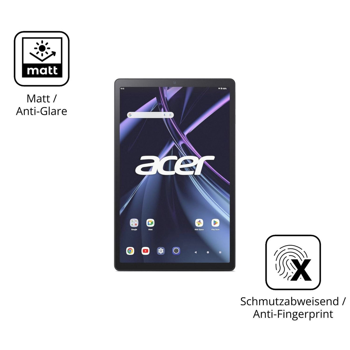 2x 9H Schutzfolie matt für Acer Iconia Tab A11 Pan (5)