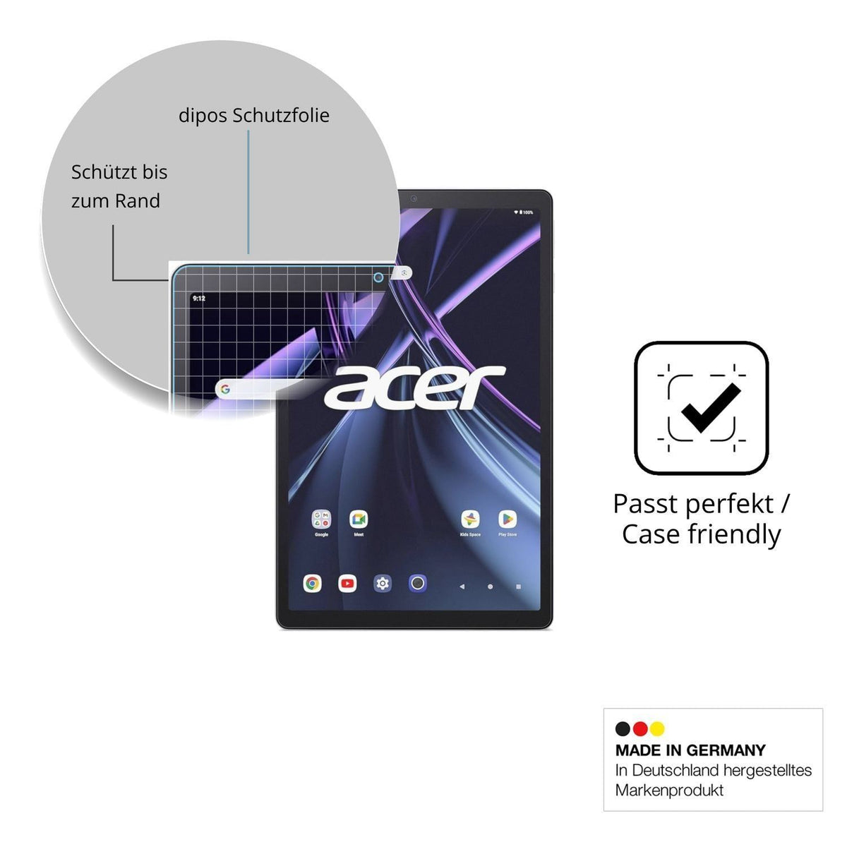 2x 9H Schutzfolie matt für Acer Iconia Tab A11 Pan (6)