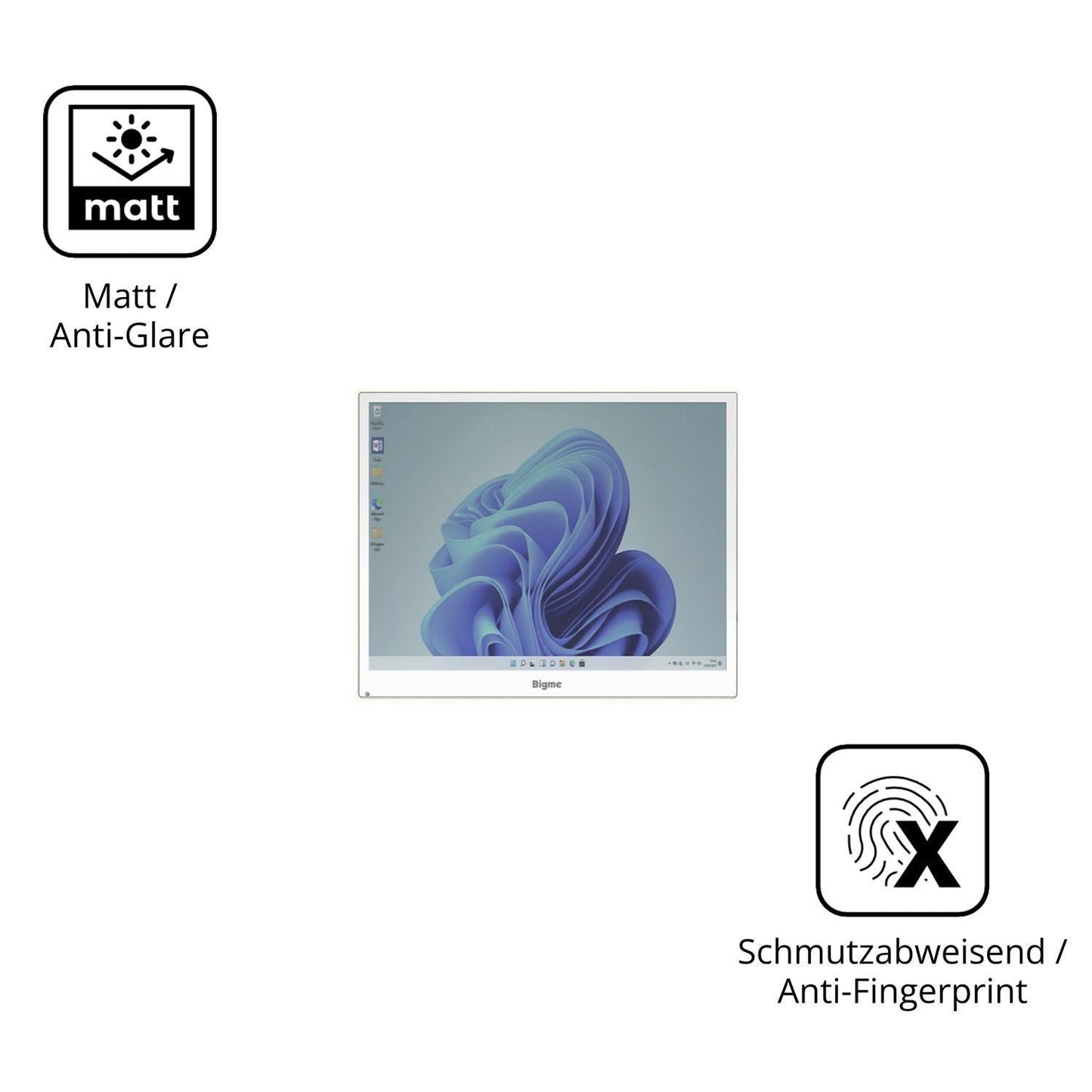 2x Schutzfolie matt für Bigme B13 Display-Schutzfo (5)