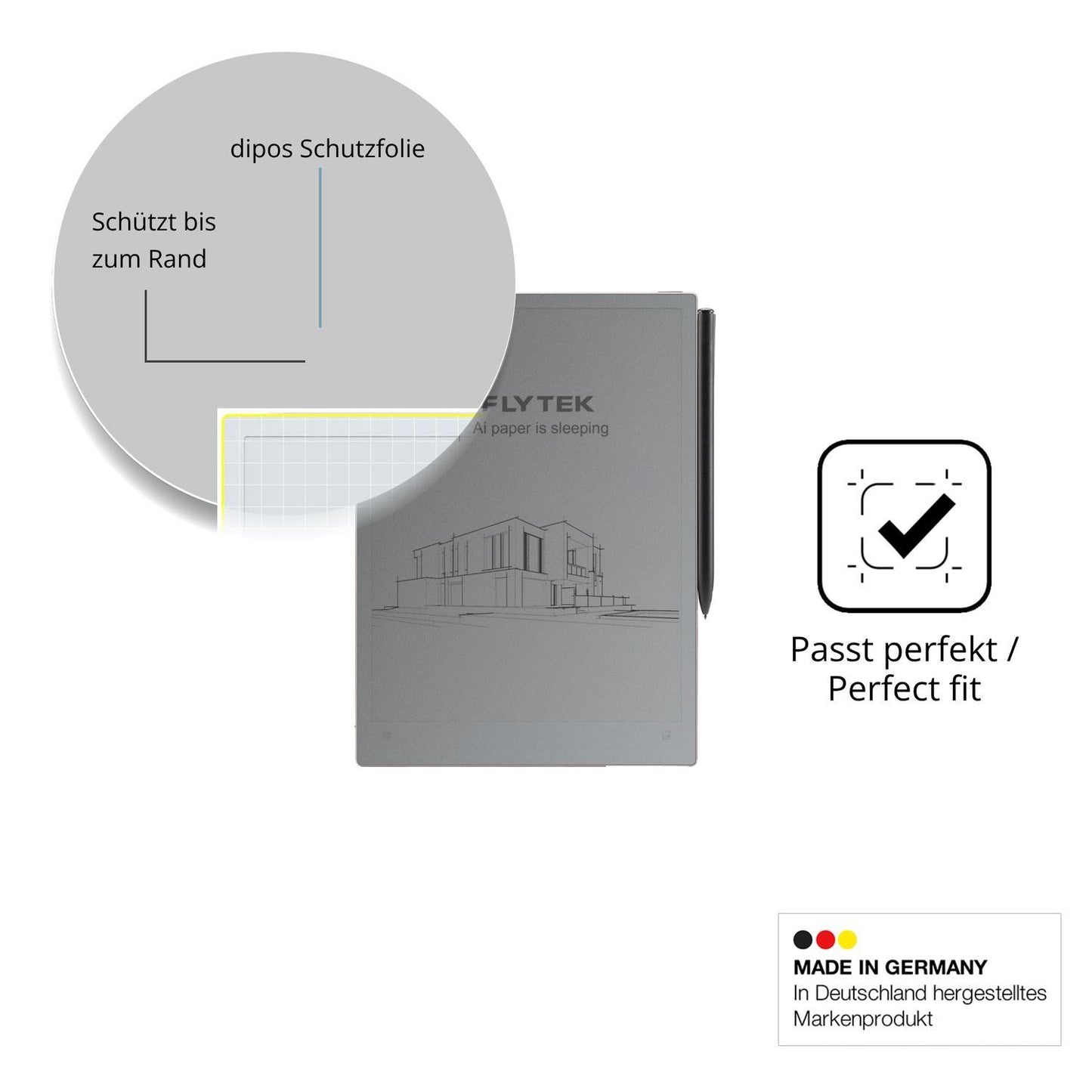 Blickschutzfolie für iFLYTEK AINOTE 2 10.7 matt Sc (4)
