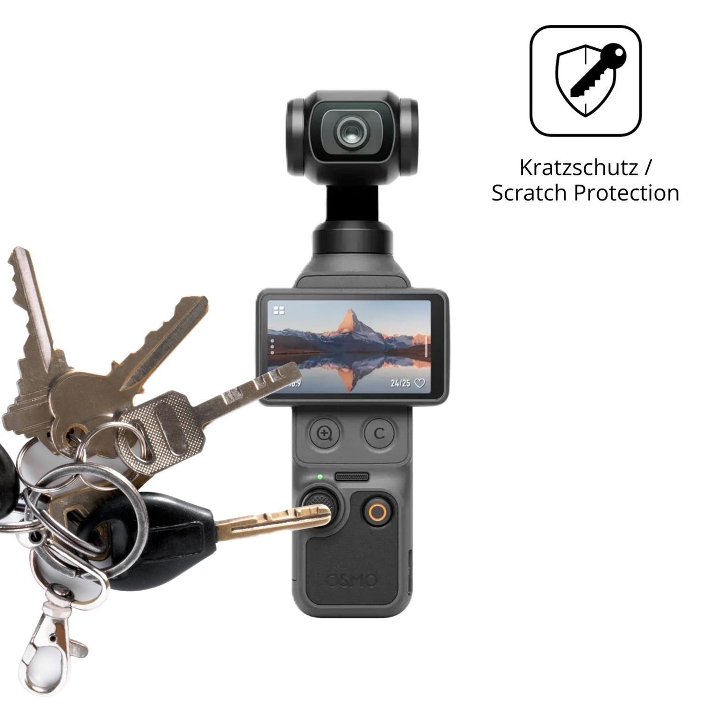 4x Schutzfolie matt für DJI Osmo Pocket 4 Display- (4)