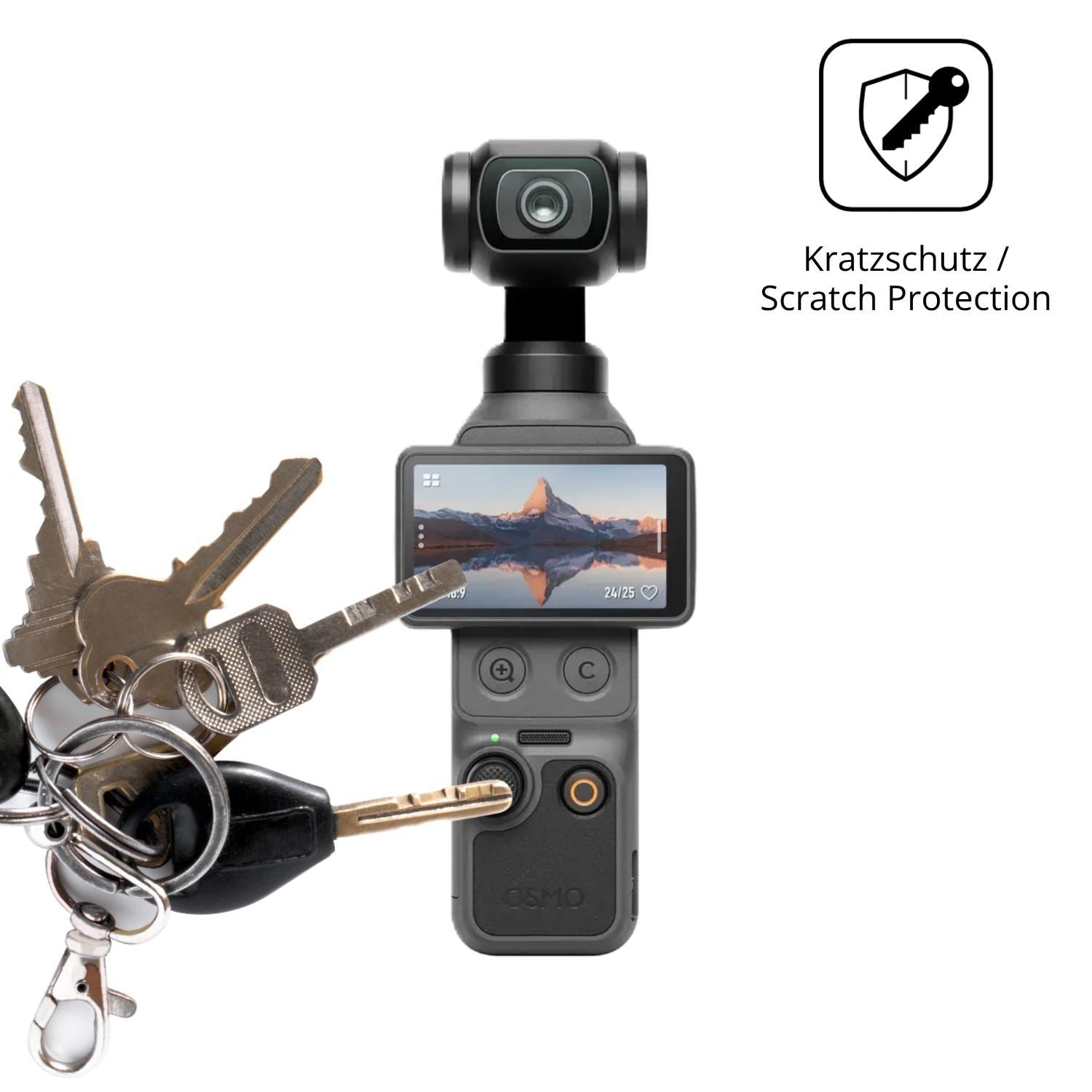 4x Schutzfolie matt für DJI Osmo Pocket 4 Display- (4)
