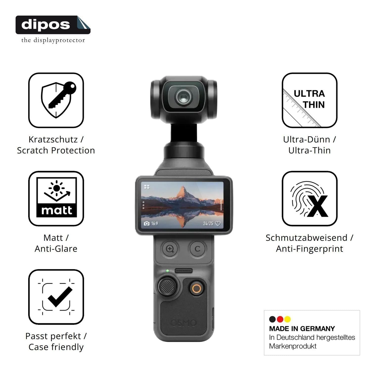 4x Schutzfolie matt für DJI Osmo Pocket 4 Display- (7)