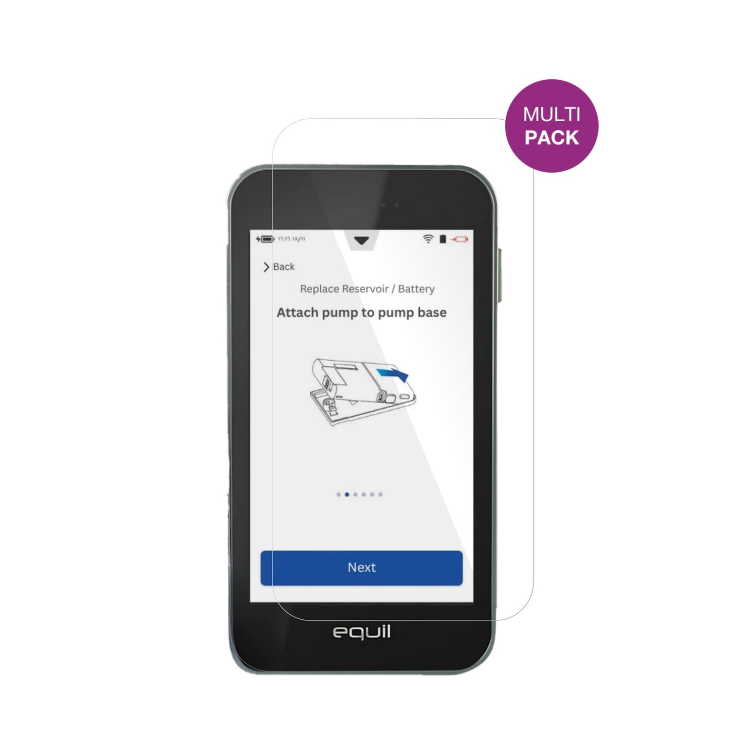 4x Schutzfolie klar für Equil S Patch 300U PDA Dis (2)