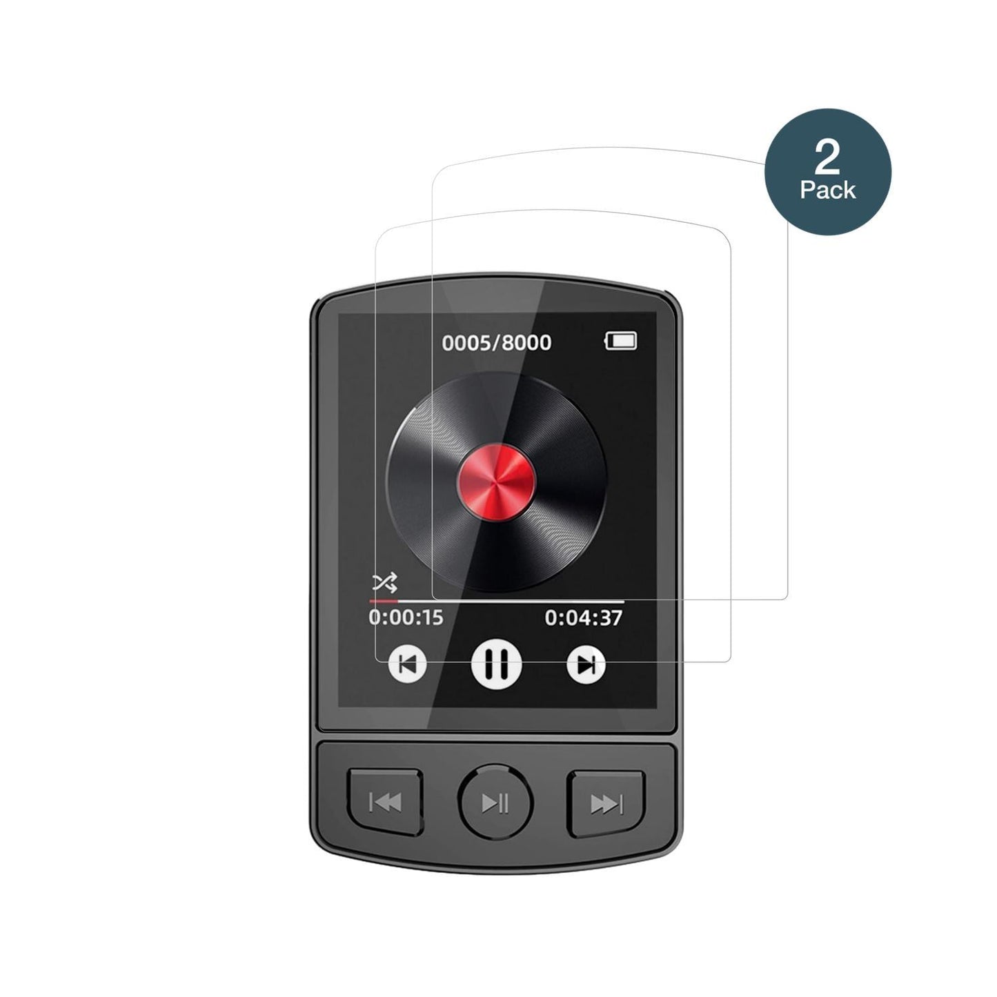 2x 9H Schutzfolie für PORFOYO LB-ZZY MP3-Player Pa (2)