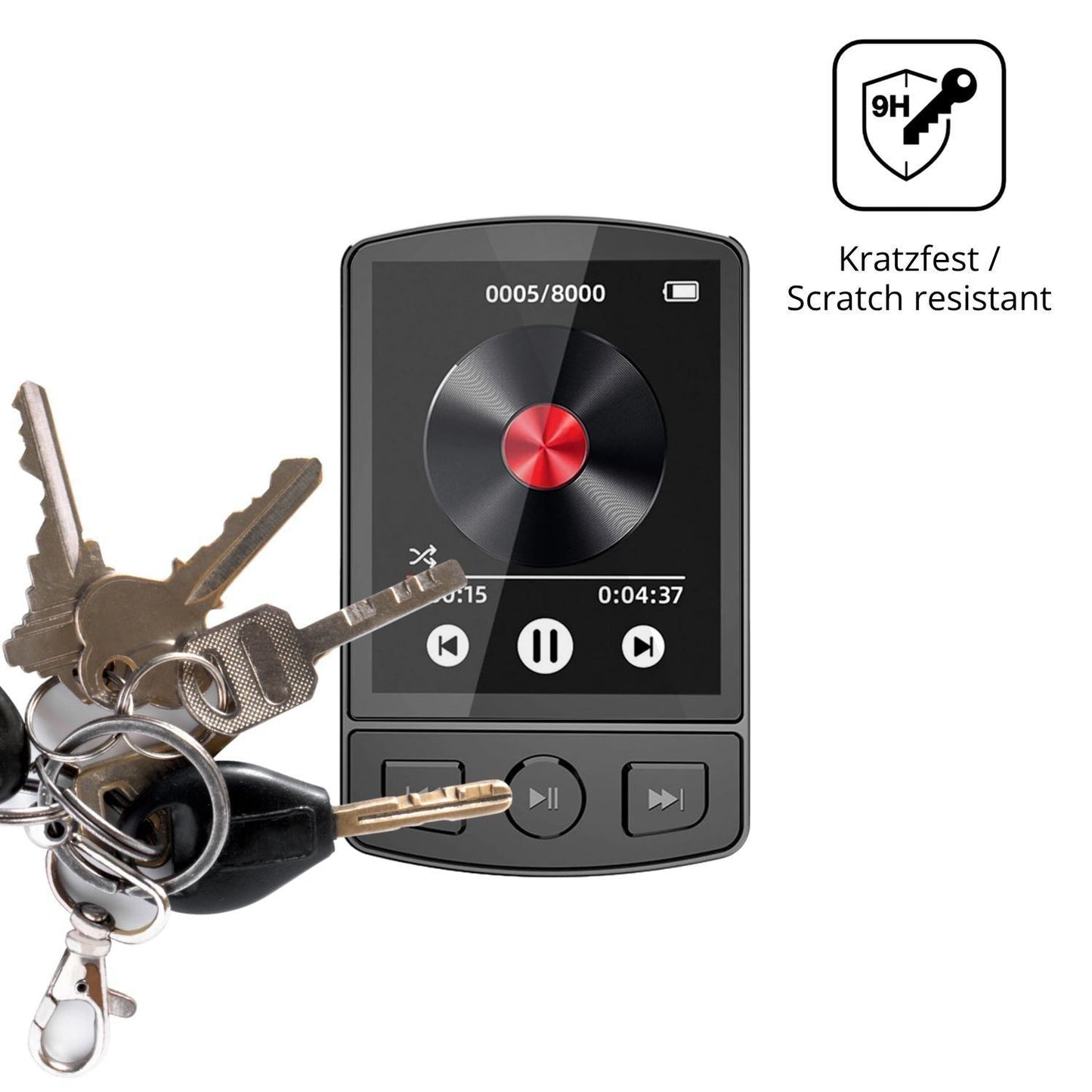 2x 9H Schutzfolie für PORFOYO LB-ZZY MP3-Player Pa (3)