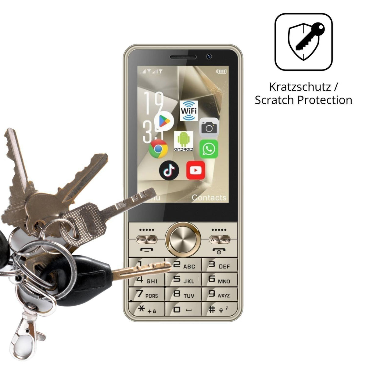 4x Schutzfolie matt für PUSOKEI Senioren-Handy 3.5 (4)