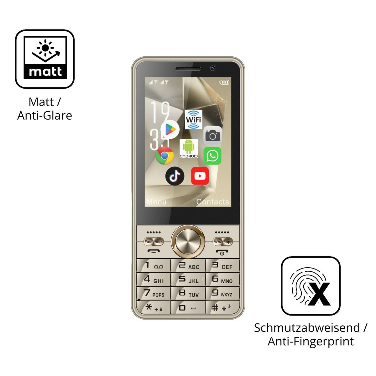 4x Schutzfolie matt für PUSOKEI Senioren-Handy 3.5 (5)