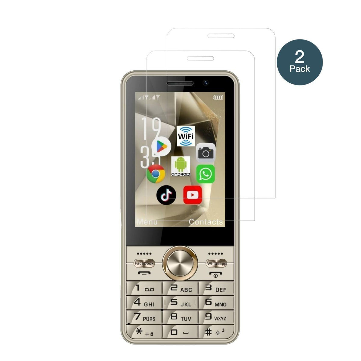 2x 9H Schutzfolie für PUSOKEI Senioren-Handy 3.5 Z (2)