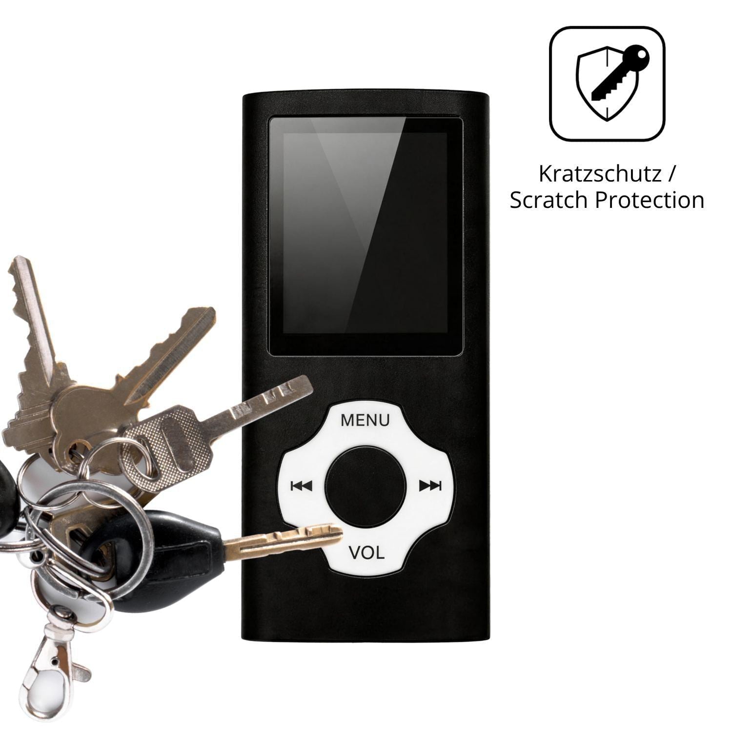 4x Schutzfolie klar für Witfoam W1 MP3-Player Disp (4)