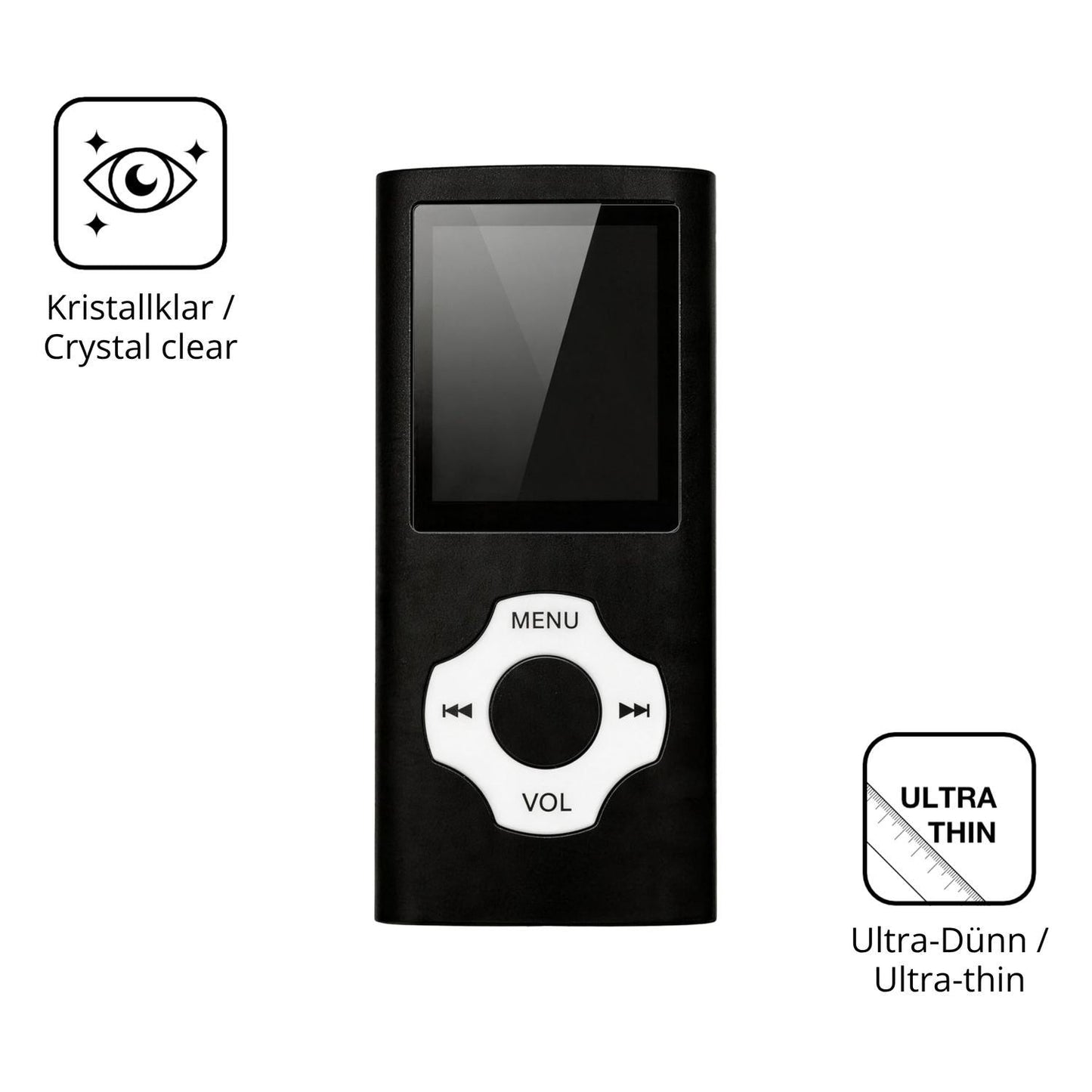4x Schutzfolie klar für Witfoam W1 MP3-Player Disp (5)