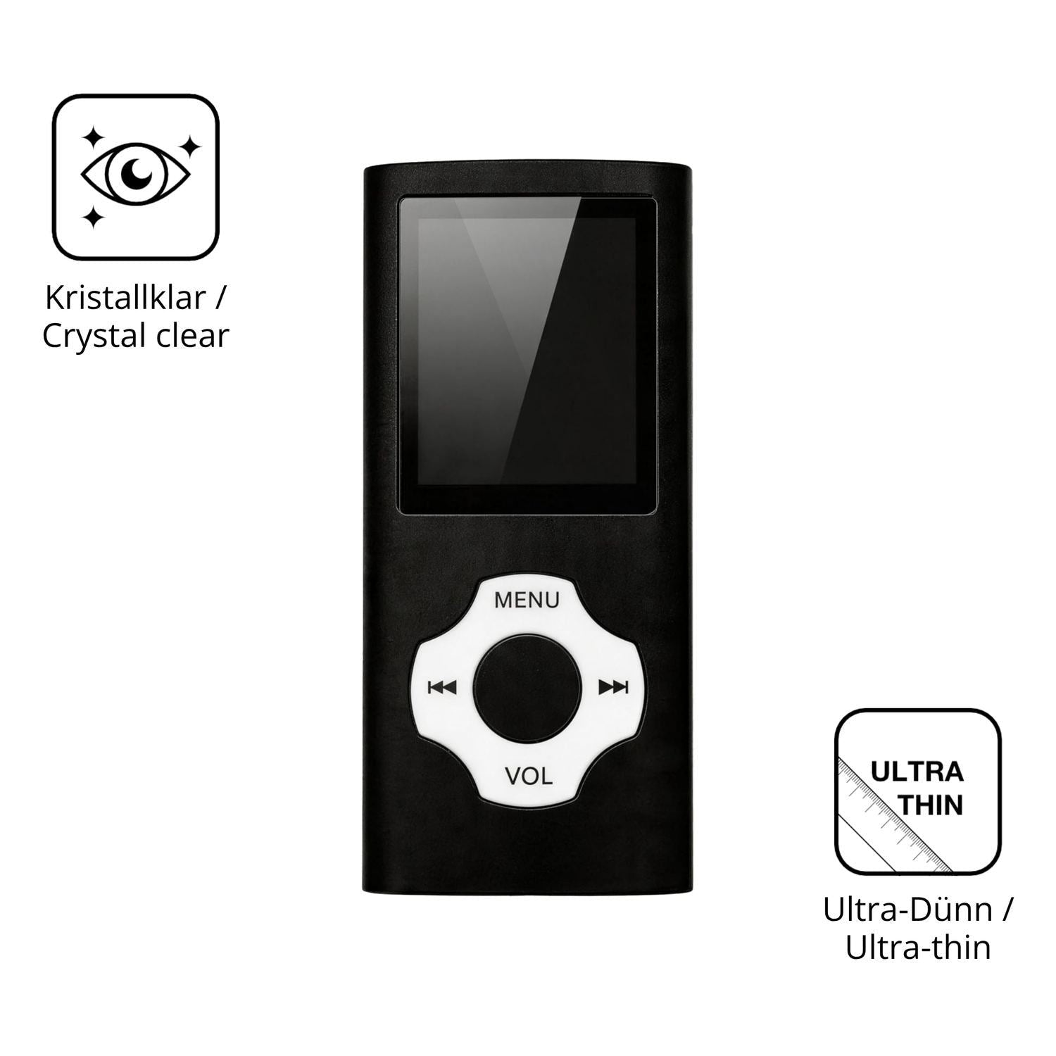 4x Schutzfolie klar für Witfoam W1 MP3-Player Disp (5)