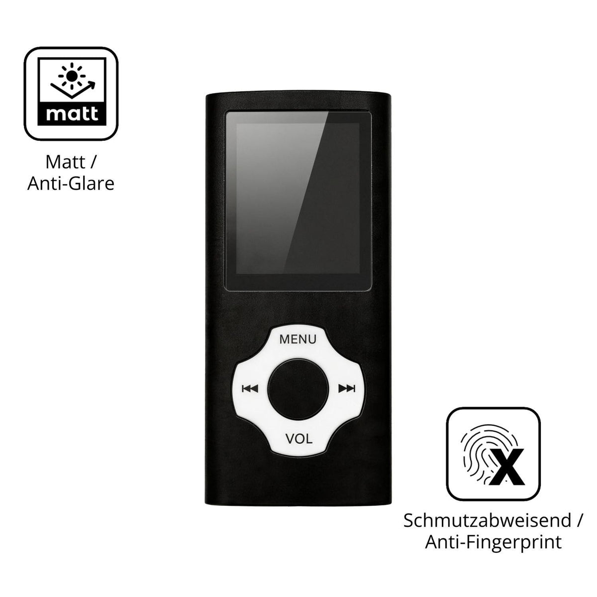 4x Schutzfolie matt für Witfoam W1 MP3-Player Disp (5)