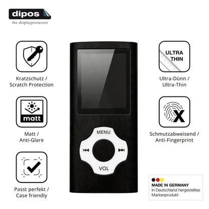 4x Schutzfolie matt für Witfoam W1 MP3-Player Disp (7)