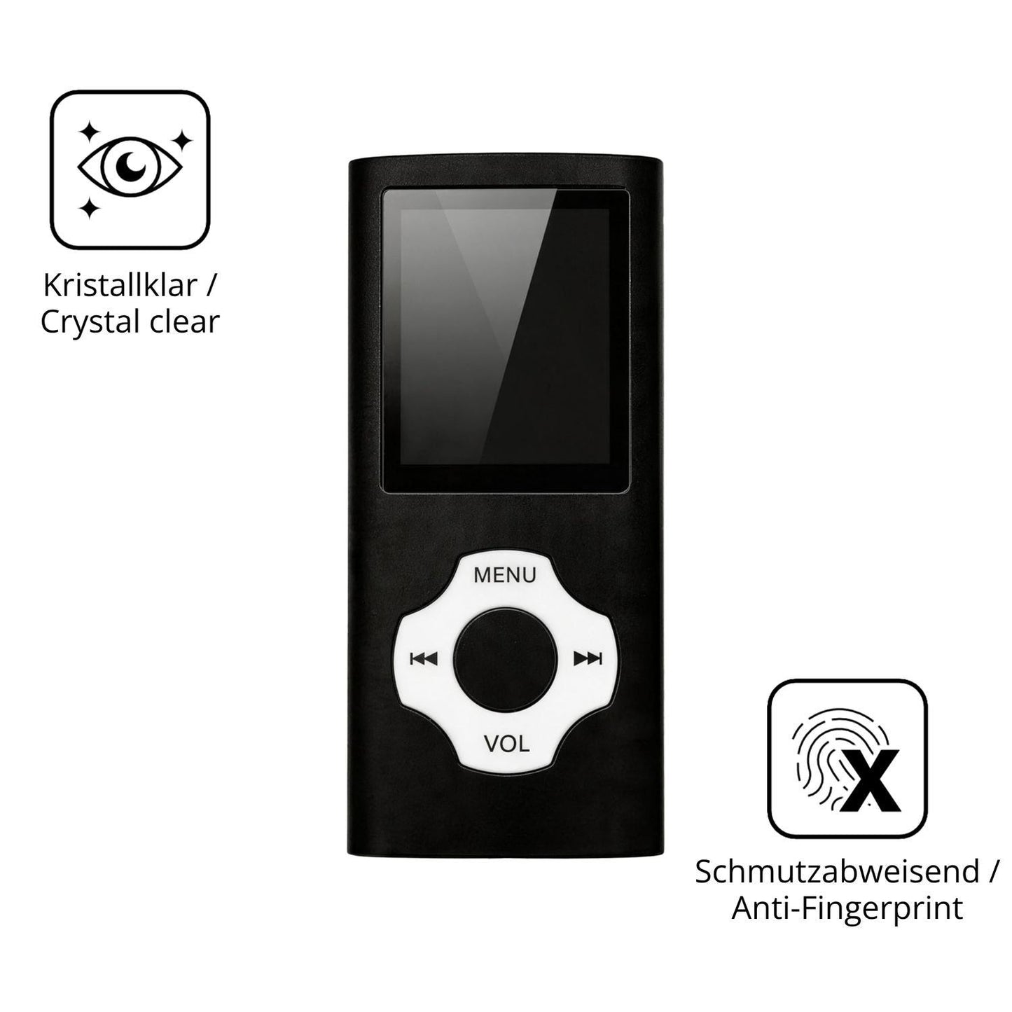 2x 9H Schutzfolie für Witfoam W1 MP3-Player Panzer (5)