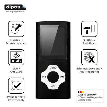 2x 9H Schutzfolie matt für Witfoam W1 MP3-Player P (7)