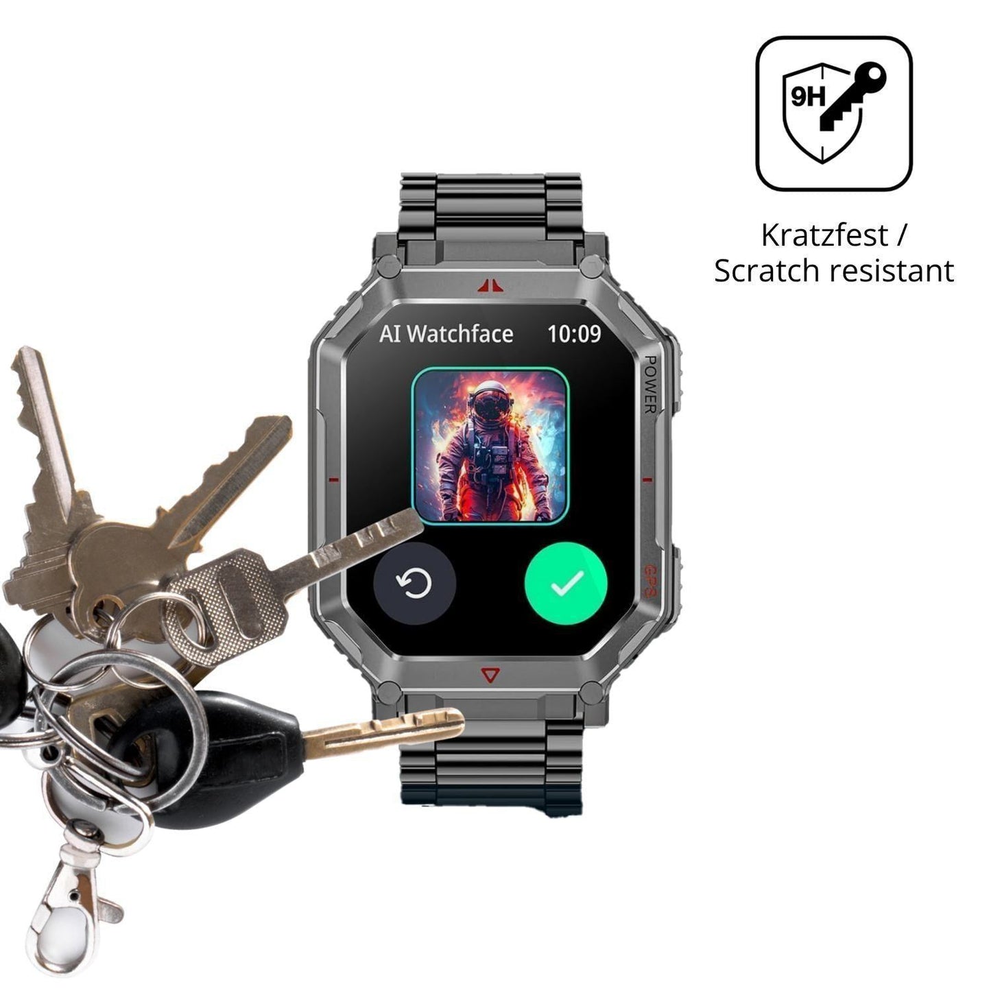 2x 9H Schutzfolie für Mingdaln 2.01 GPT Smartwatch (3)