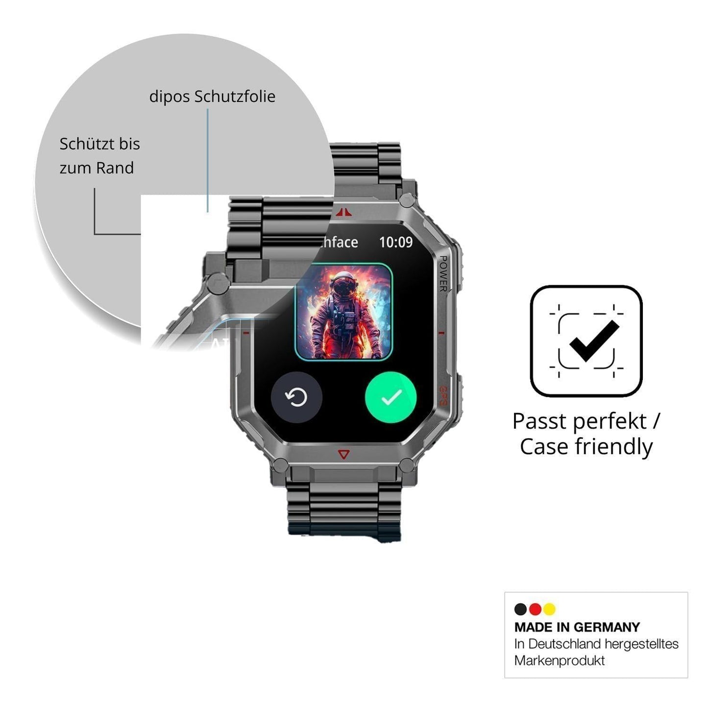2x 9H Schutzfolie für Mingdaln 2.01 GPT Smartwatch (6)